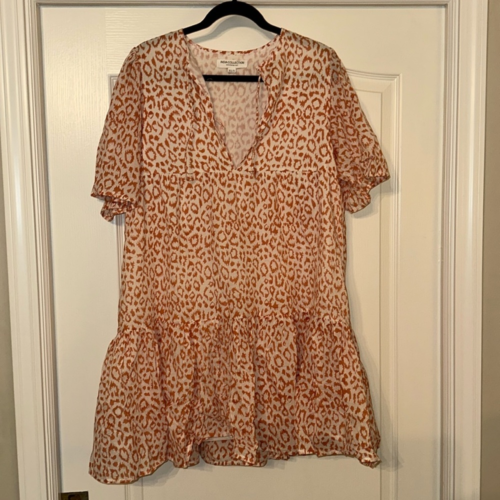 Emerson Fry Orange and White lined dress